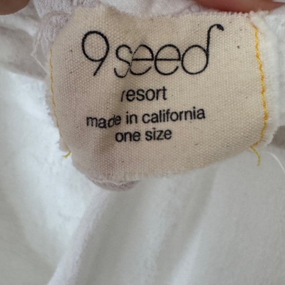 9seed Santa Cruz Wrinkled Gauze Swim Cover Up White OS - Picture 4 of 6